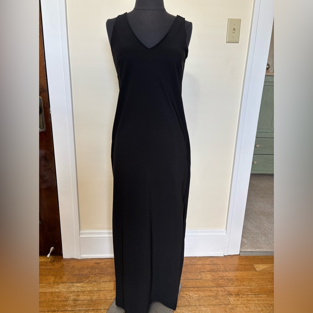 Boston Proper Black Fitted Sleeveless Dress